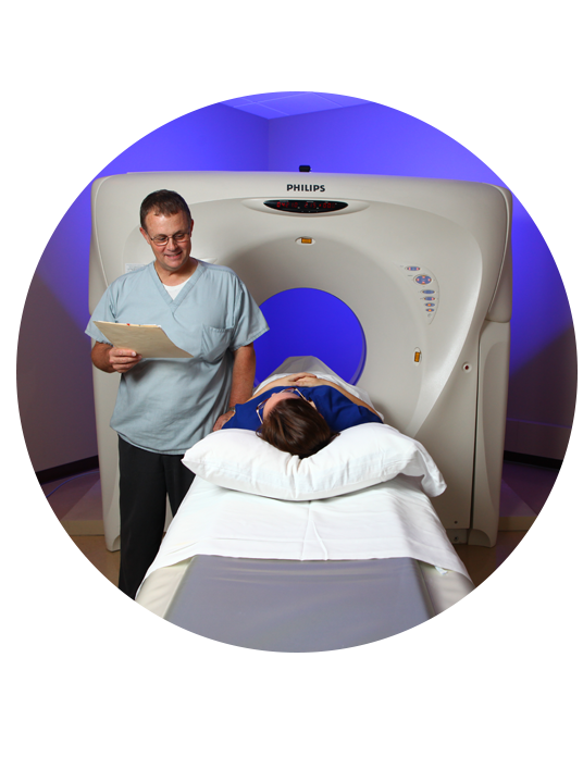 Patient preparing for an MRI scan