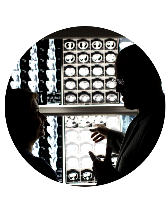 Radiologists reviewing images